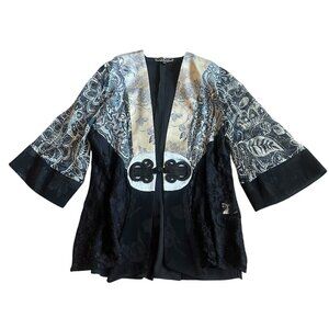 Violet Kay Silk Blend Kimono Blouse Sweater Top Jacket Size Small Women's